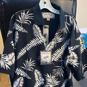 Palm Island Tropical Print Men's Shirt 100% cotton